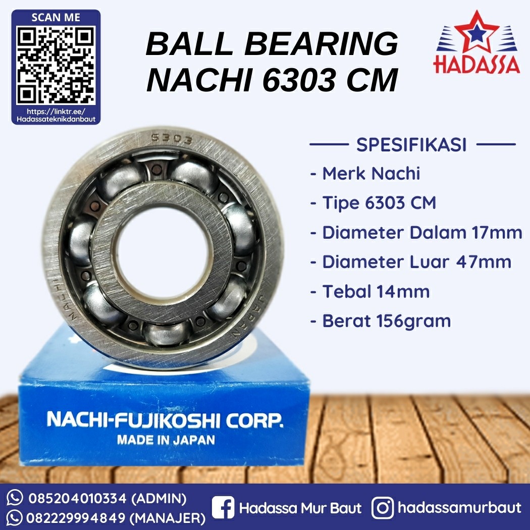 Ball Bearing Nachi 6303 CM