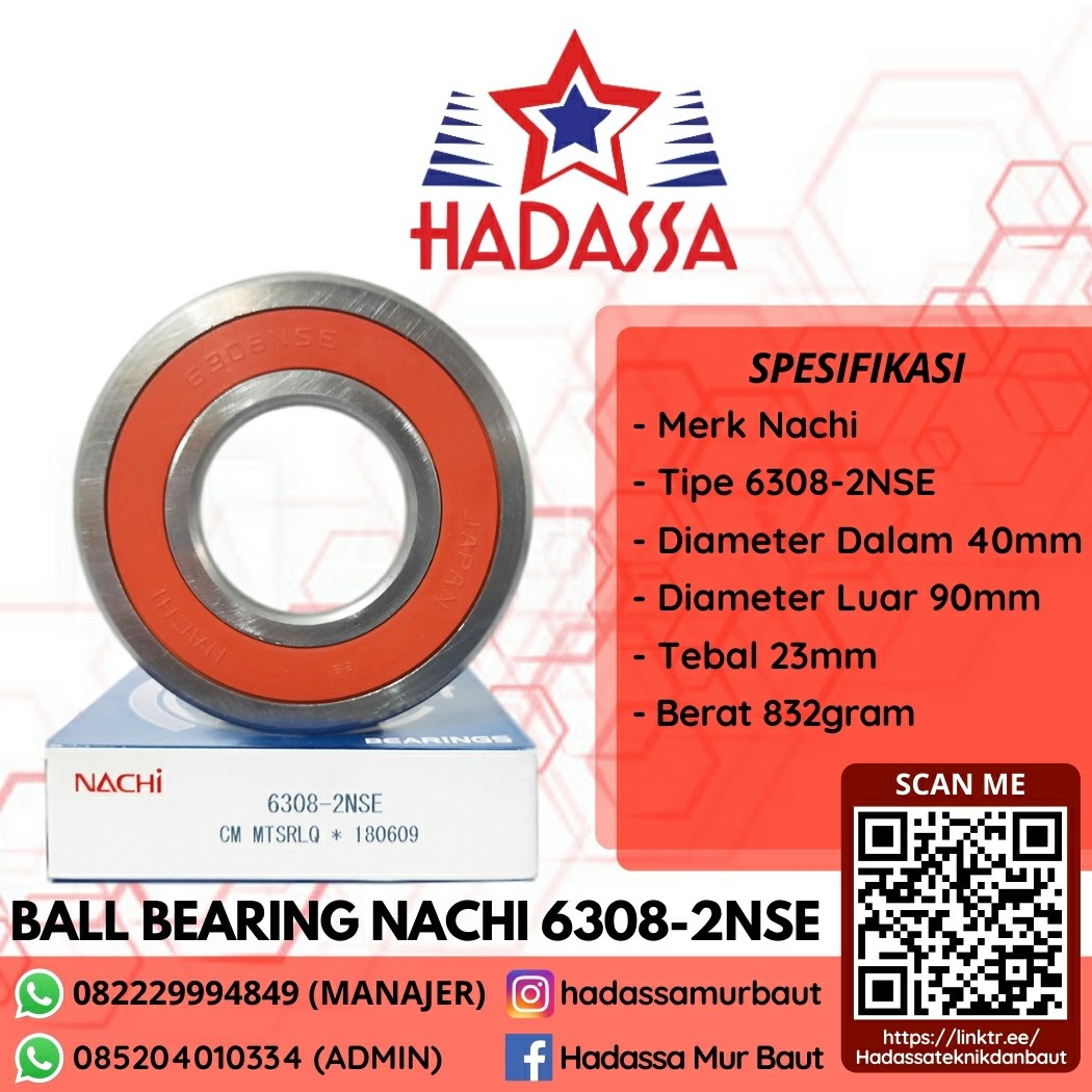 Ball Bearing Nachi 6308-2NSE