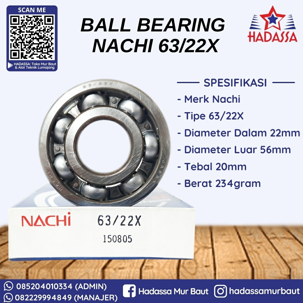 Ball Bearing Nachi 63per22X