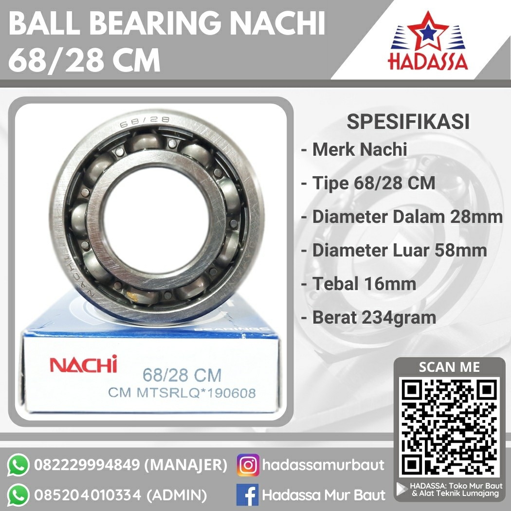 Ball Bearing Nachi 68per28 CM