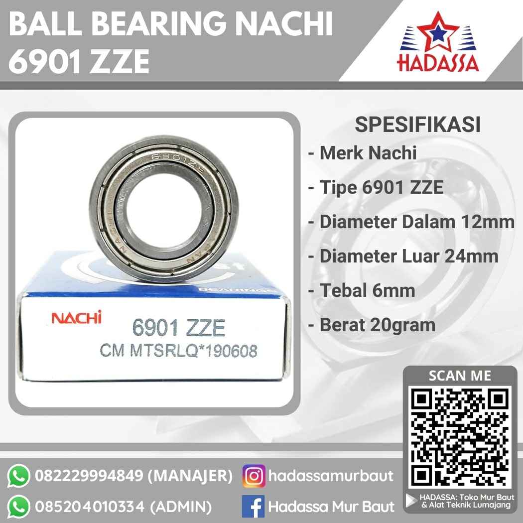 Ball Bearing Nachi 6901 ZZE