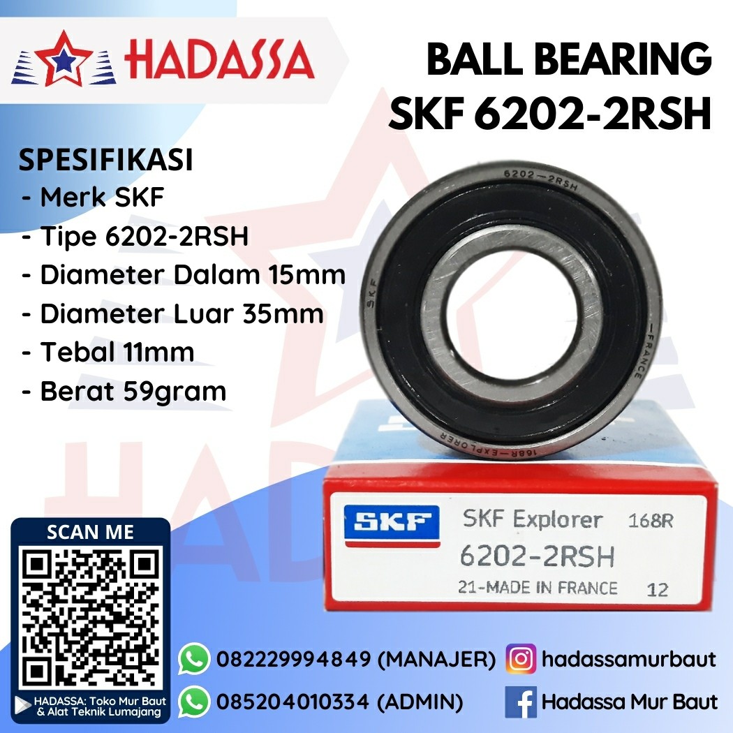 Ball Bearing SKF 6202-2RSH