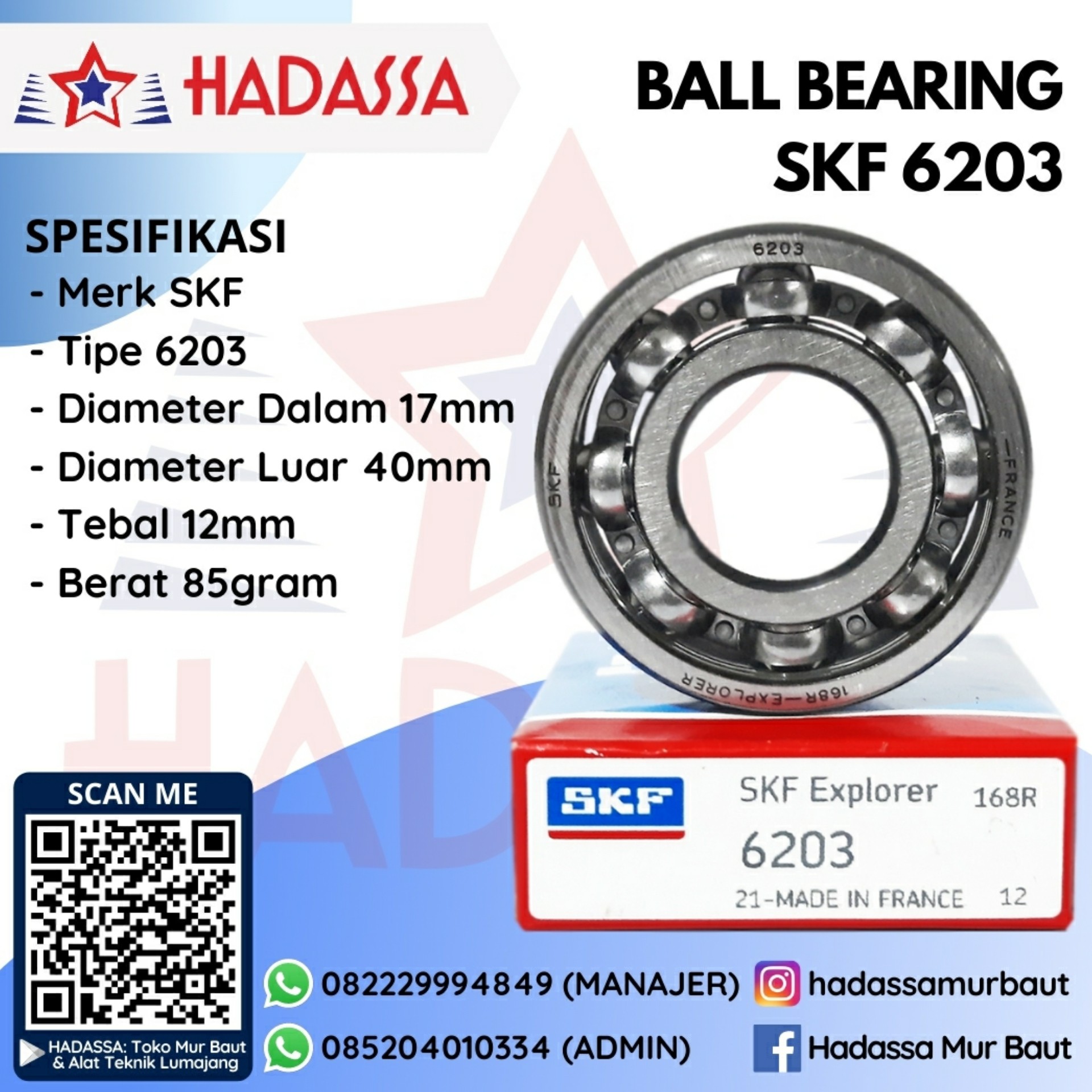 Ball Bearing SKF 6203