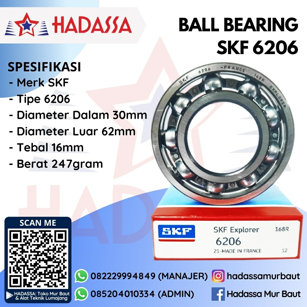 Ball Bearing SKF 6206