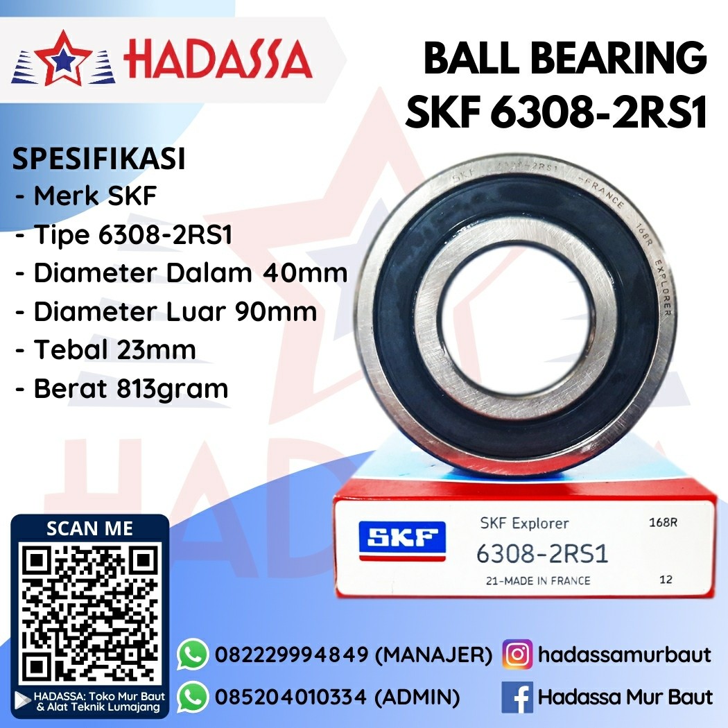 Ball Bearing SKF 6308-2RS1