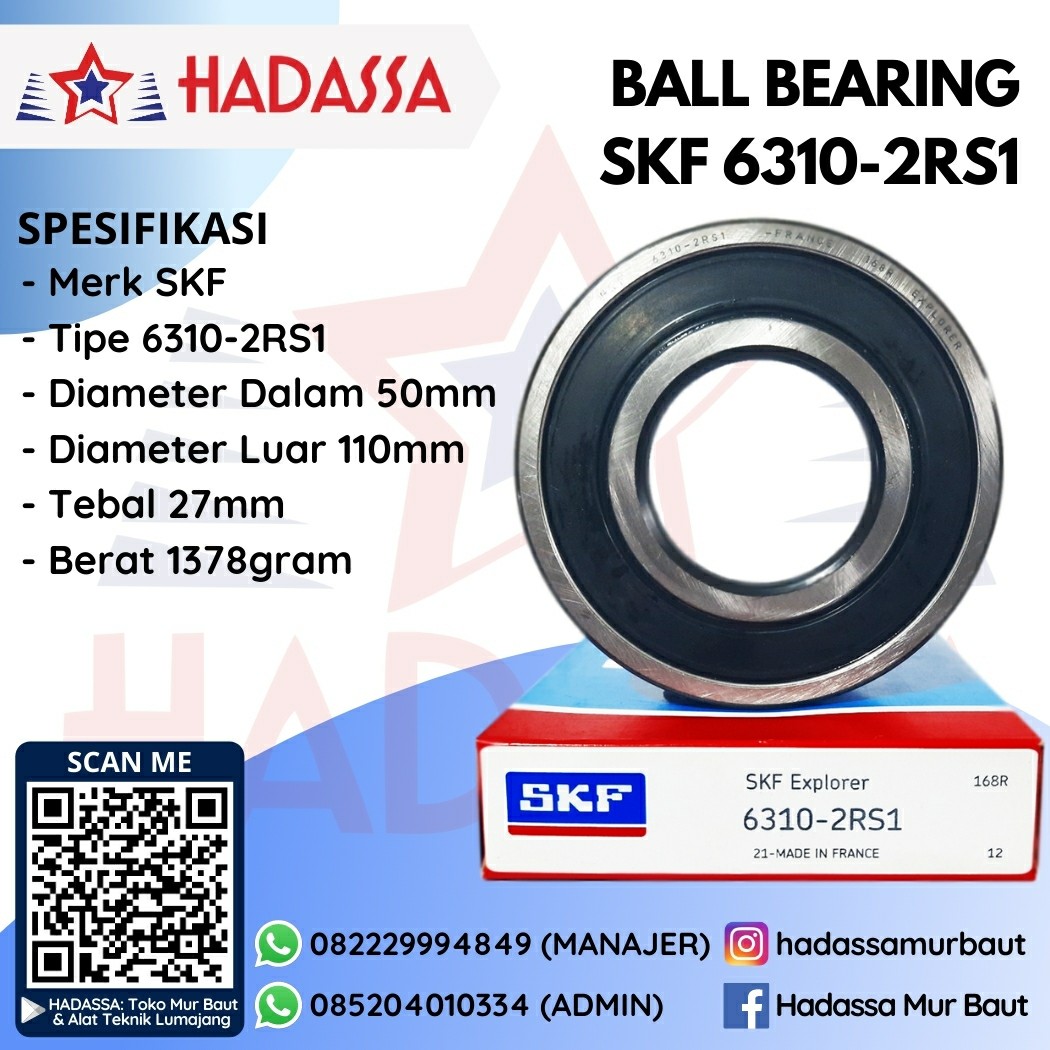 Ball Bearing SKF 6310-2RS1