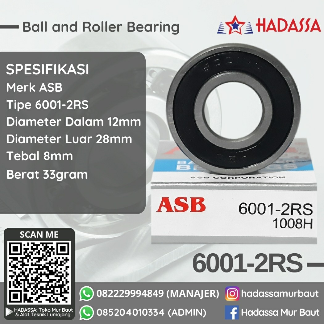 Ball and Roller Bearing ASB 6001-2RS