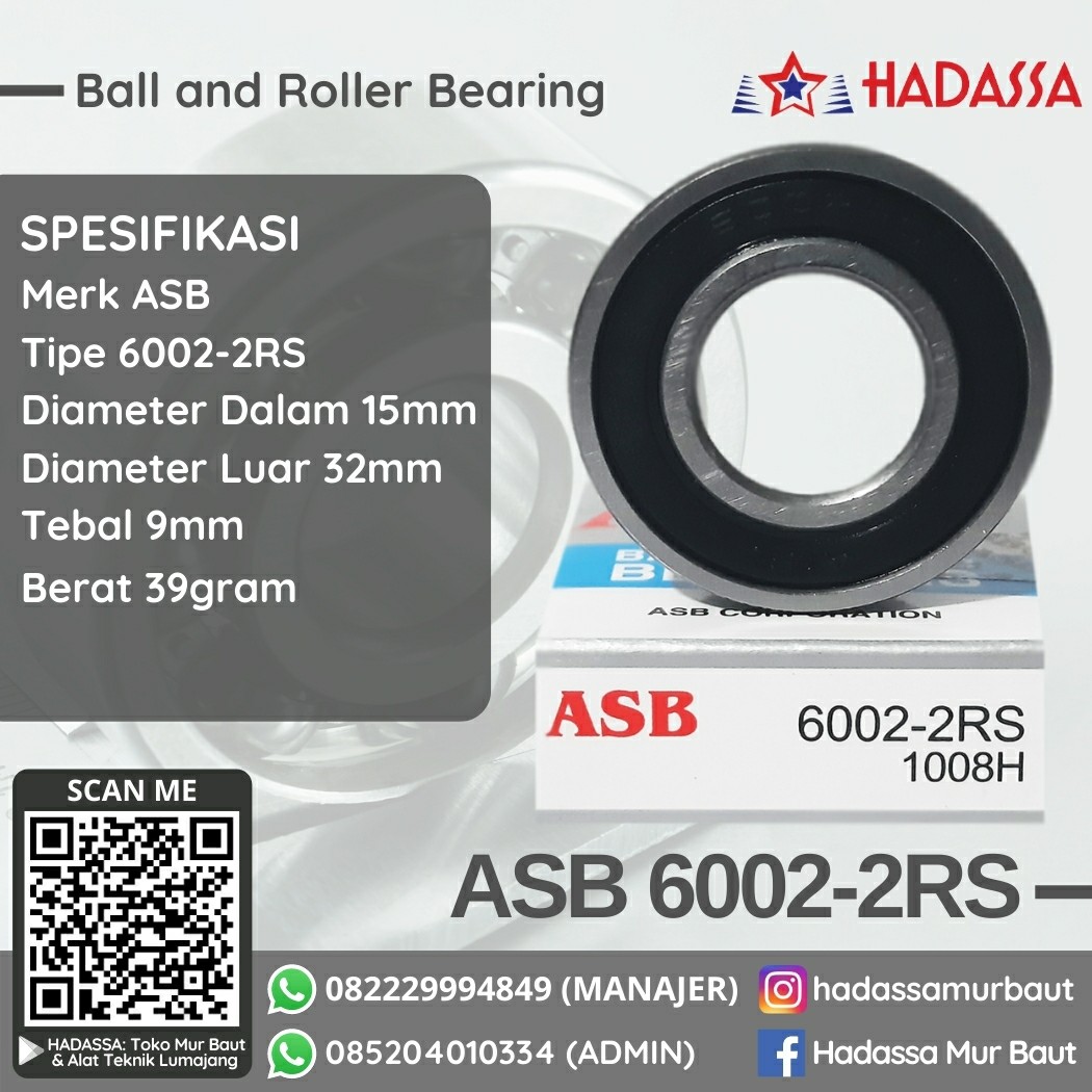 Ball and Roller Bearing ASB 6002-2RS