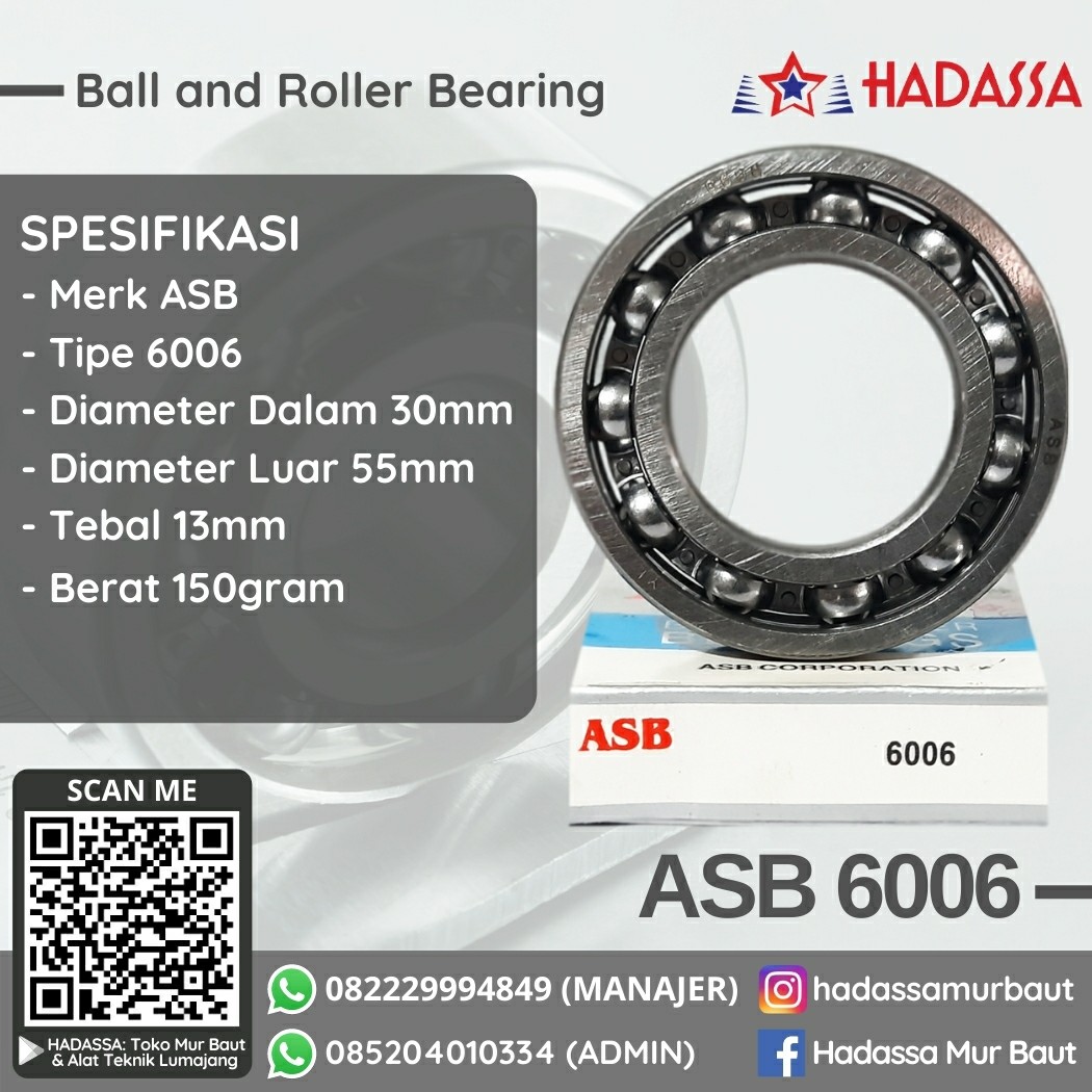 Ball and Roller Bearing ASB 6006