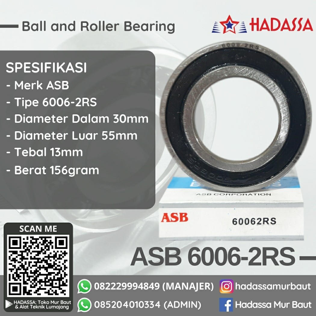 Ball and Roller Bearing ASB 6006-2RS