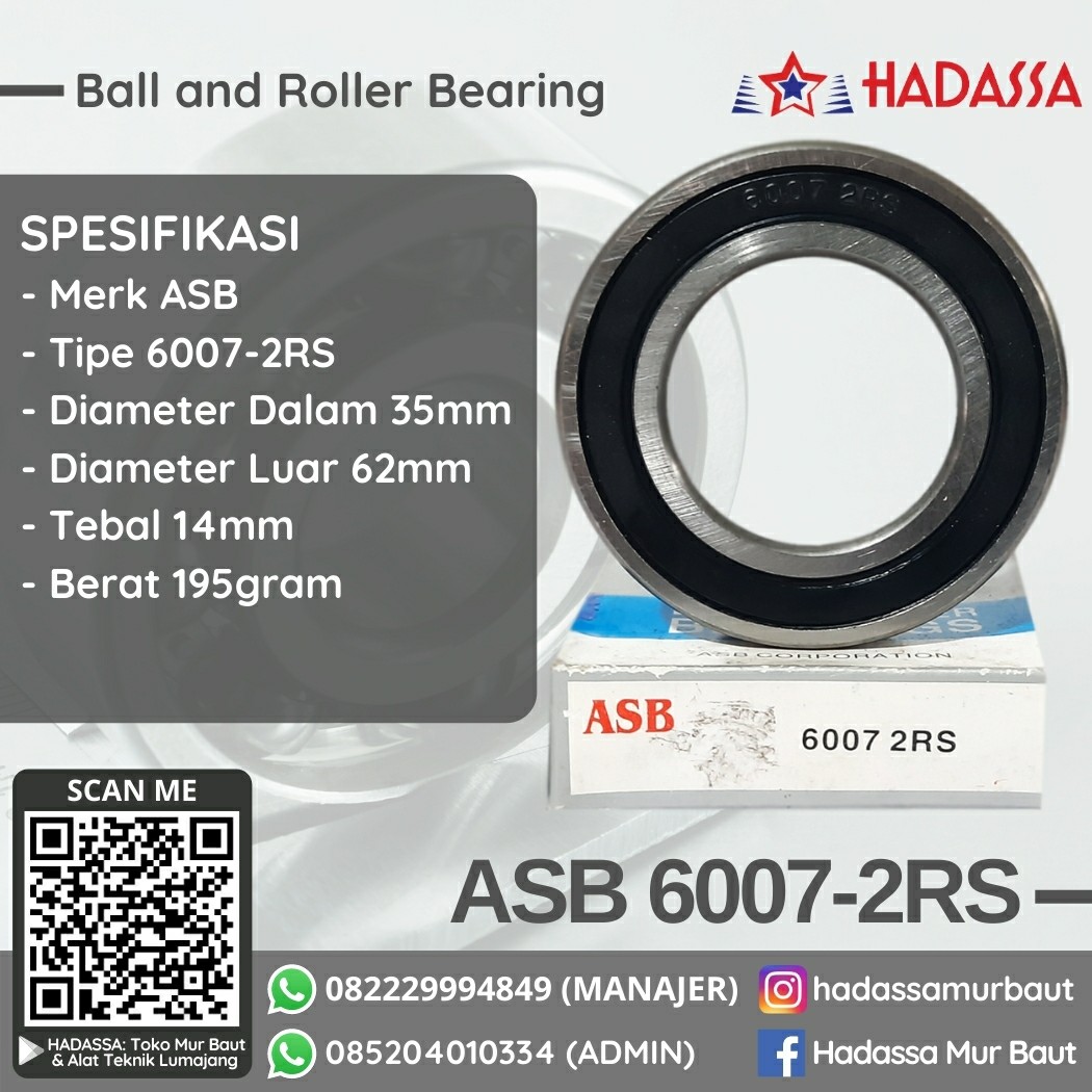 Ball and Roller Bearing ASB 6007-2RS