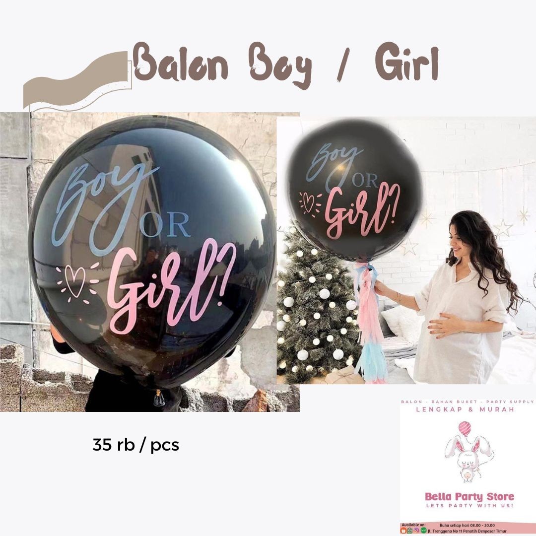 Balon Latex 12 Inch baby Shower Gender Reveral