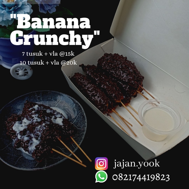 Banana Crunchy 10tusuk dan Vla Milk Cheese