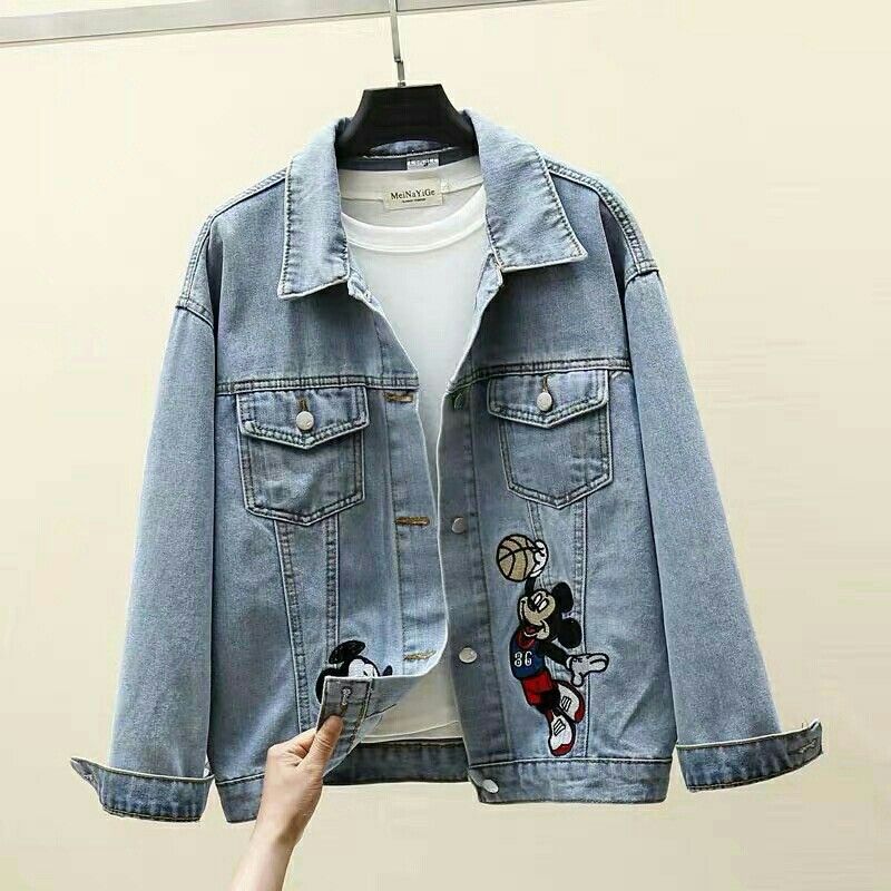 Basketbal jaket  pakaian wanita  atasan wanita  jaket  jaket jeans 2