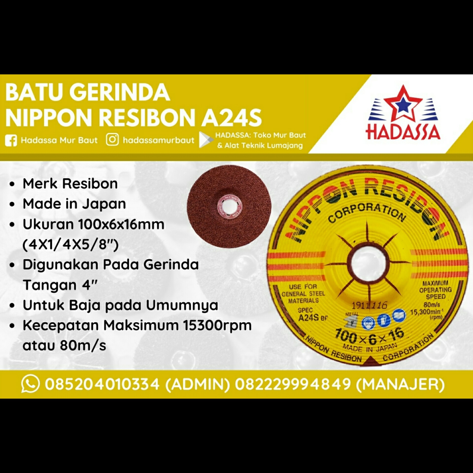 Batu Gerinda Nippon Resibon A24S