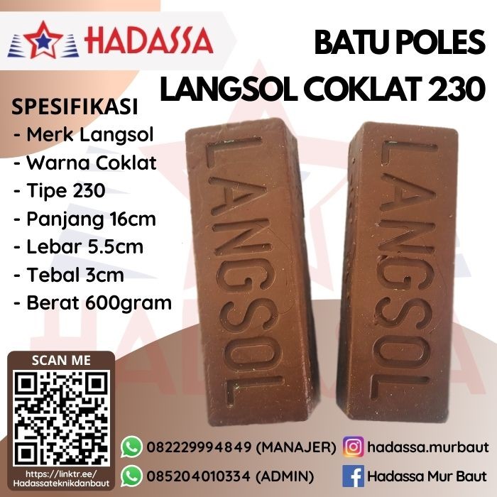 Batu Poles Langsol Coklat 230