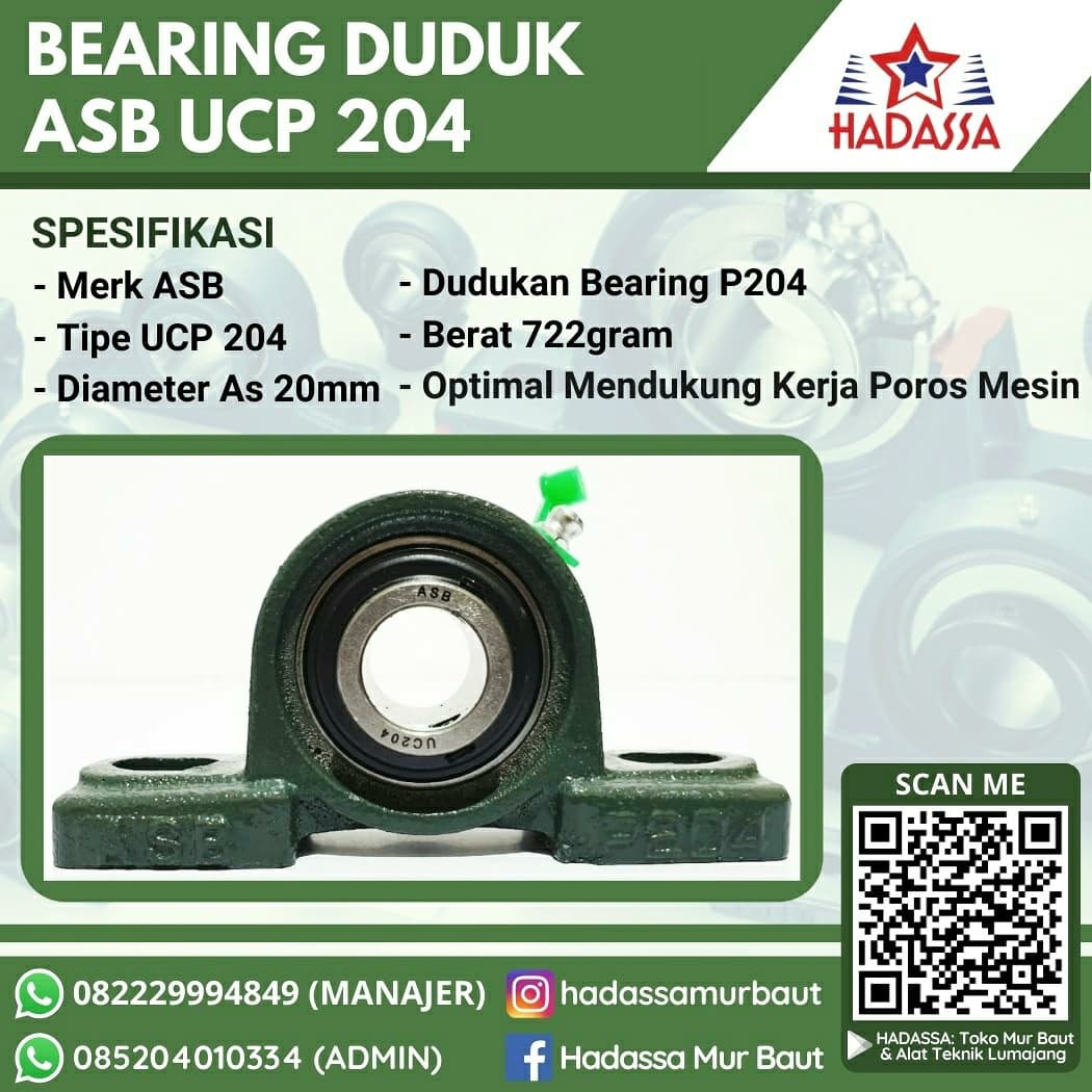 Bearing Duduk ASB UCP 204