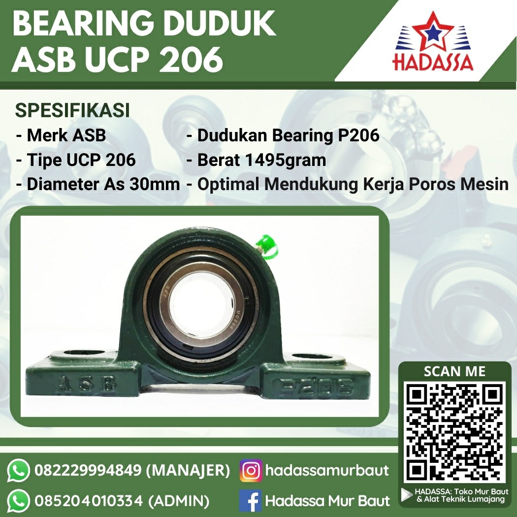 Bearing Duduk ASB UCP 206