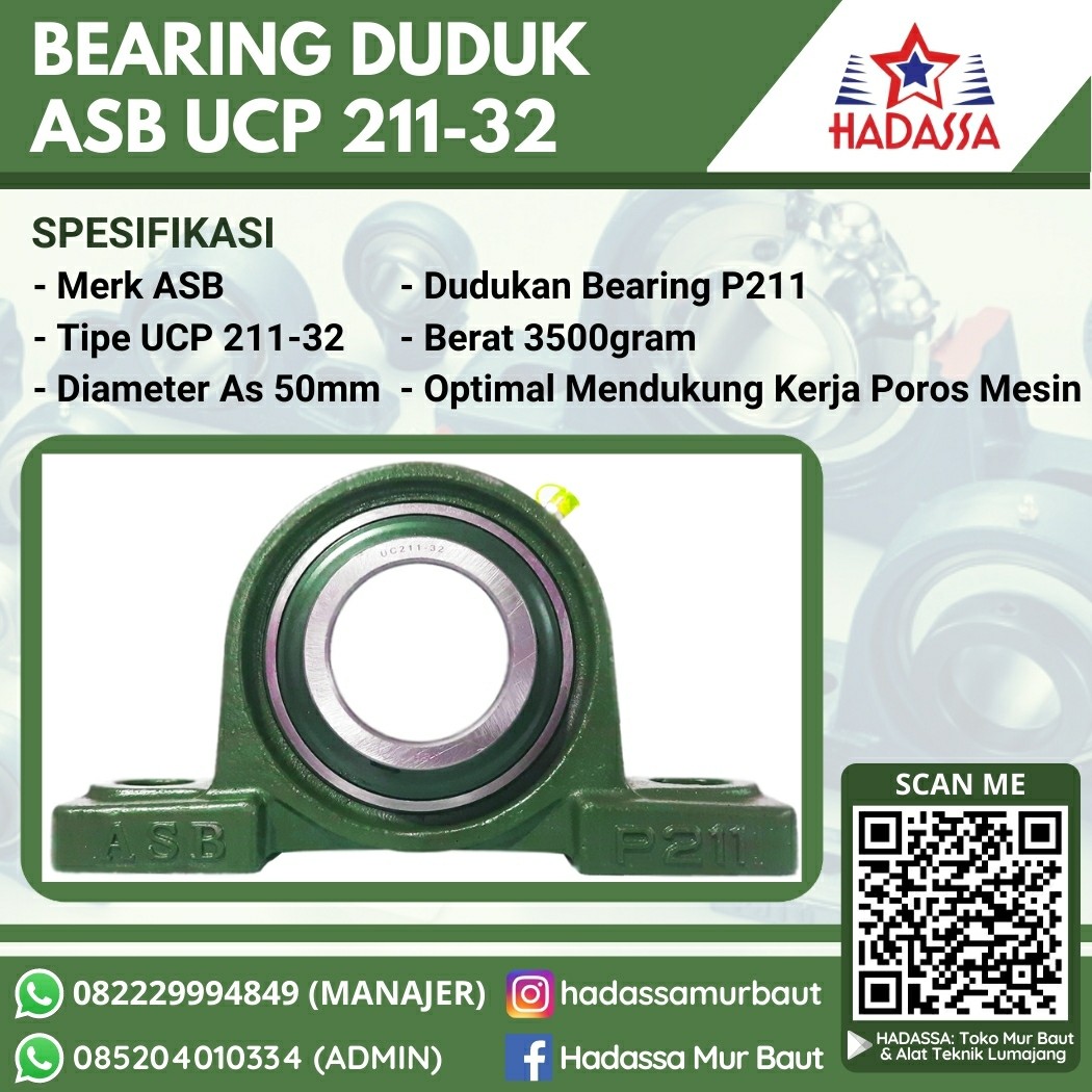 Bearing Duduk ASB UCP 211-32