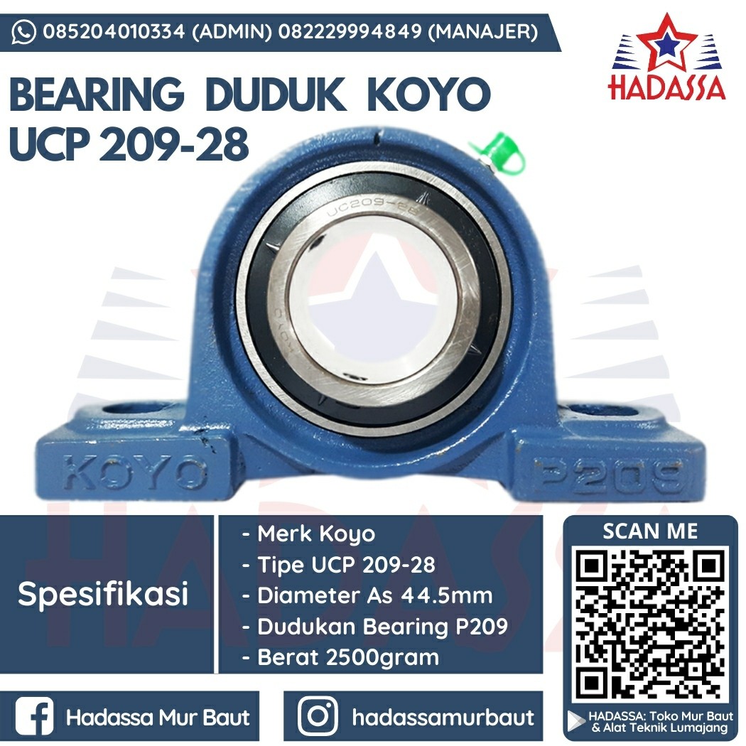 Bearing Duduk Koyo UCP 209-28