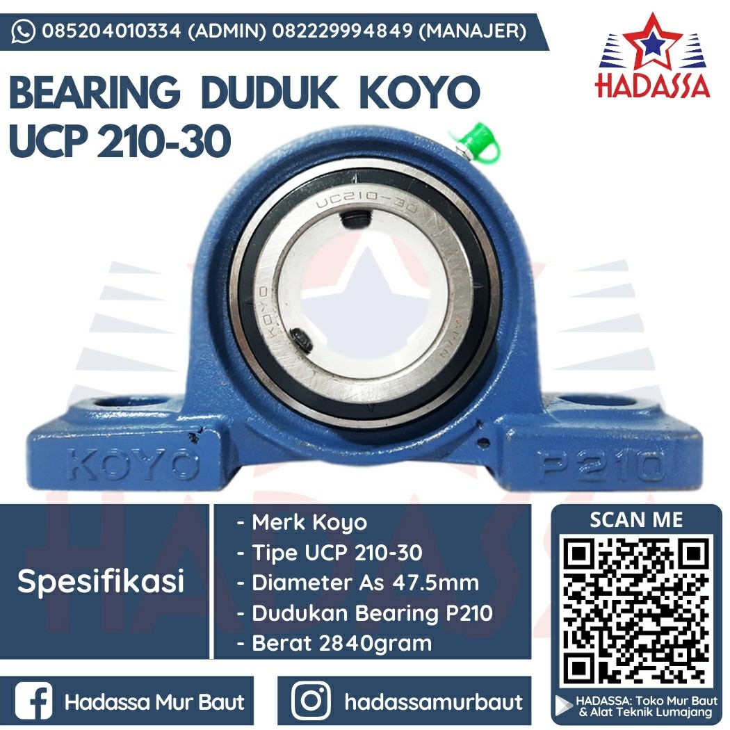 Bearing Duduk Koyo UCP 210-30