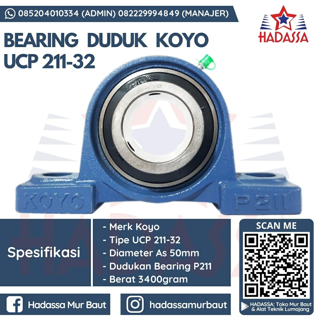 Bearing Duduk Koyo UCP 211-32