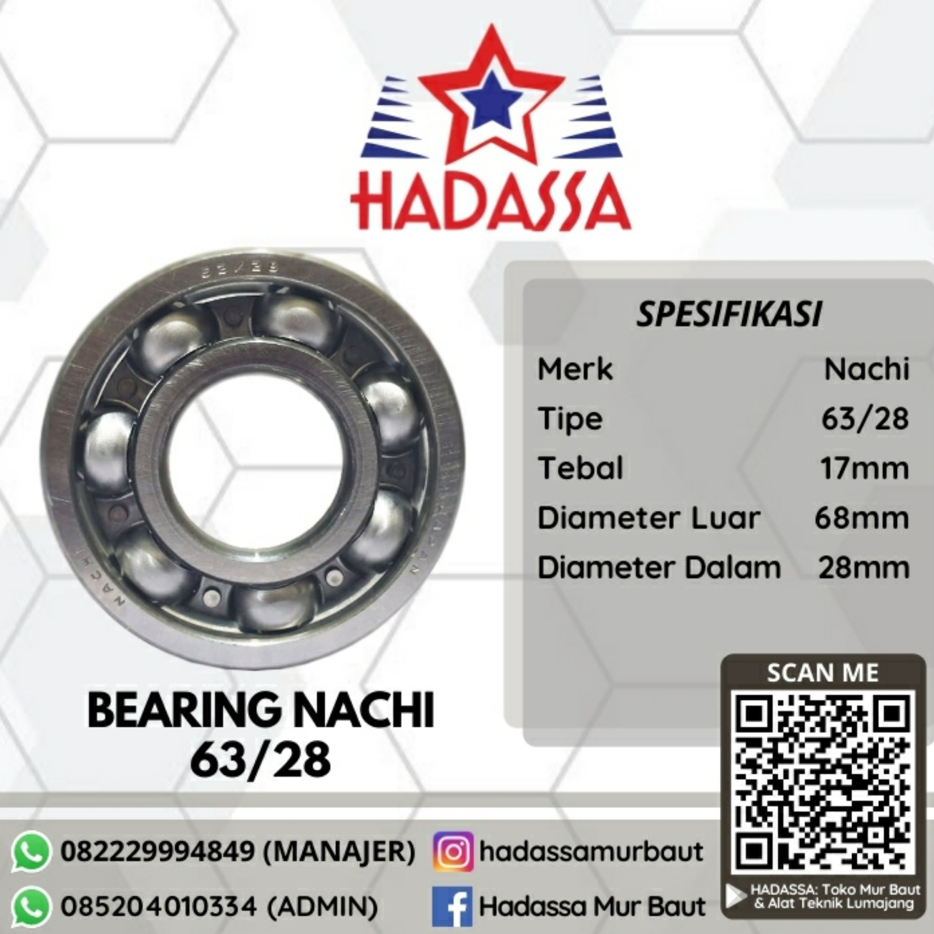 Bearing Nachi 63per28