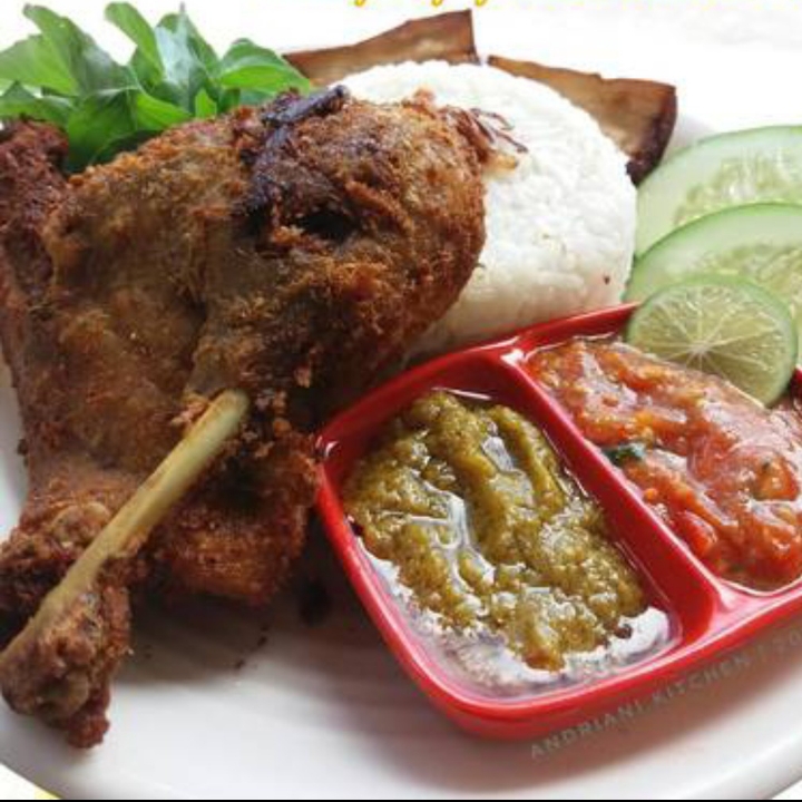 Bebek Goreng Pakai Nasi