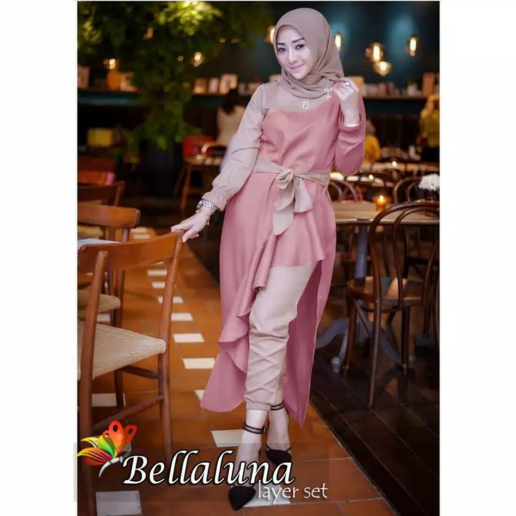 Bellaluna Set  OUTFIT TERMURAH  Setelan Jeanetta 5 Warna