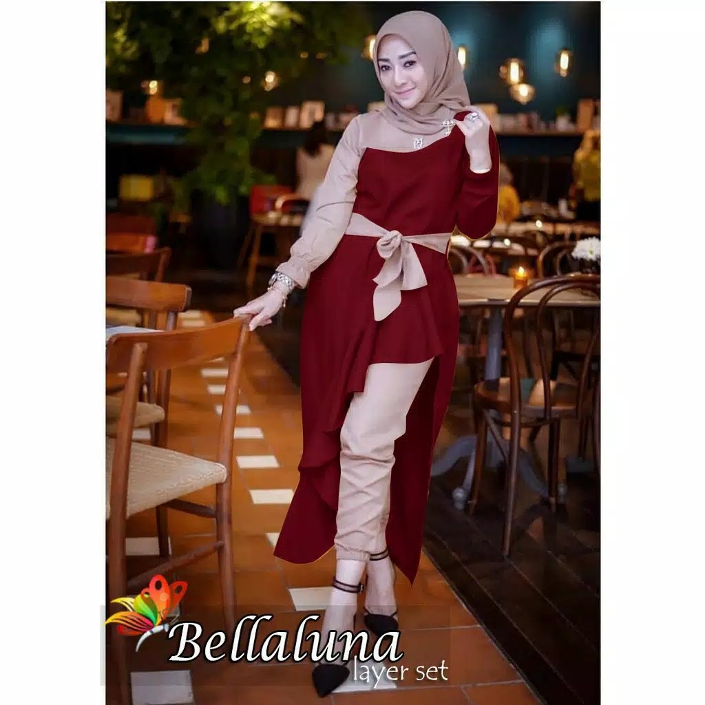 Bellaluna Set  OUTFIT TERMURAH  Setelan Jeanetta 5 Warna 2