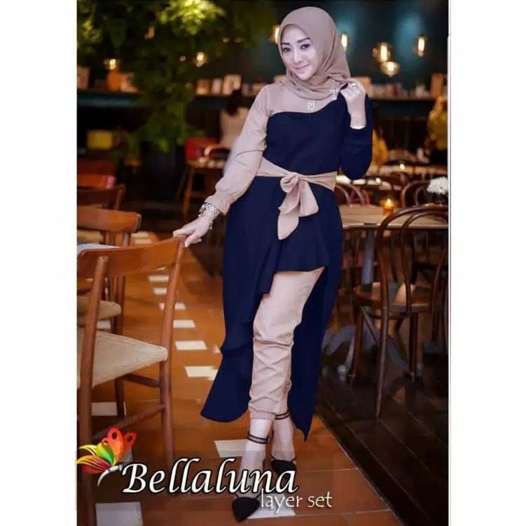 Bellaluna Set  OUTFIT TERMURAH  Setelan Jeanetta 5 Warna 3