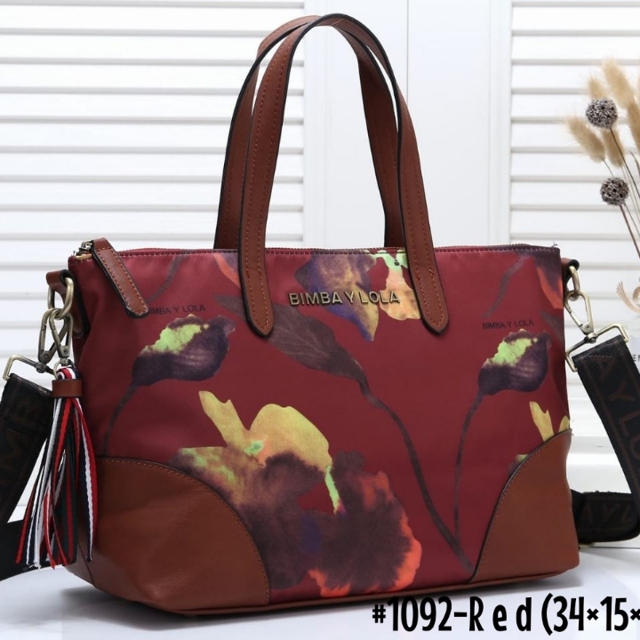 Bimba Y Lola Tote Satin Kanvas 1092 2