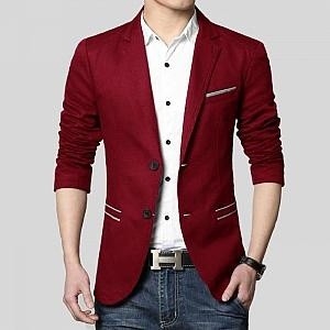 Blazer Husen Maroon