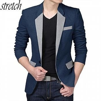 Blazer Man Navy List Abu Abu