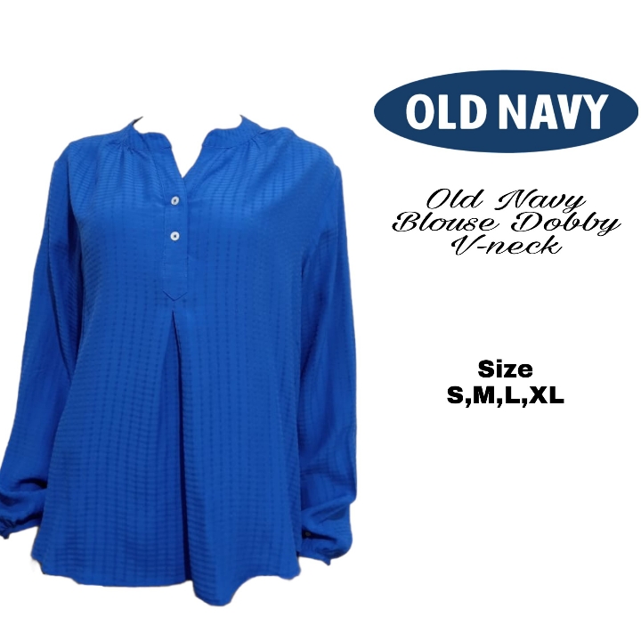 Blouse Old Navy Short Sleeve Blue