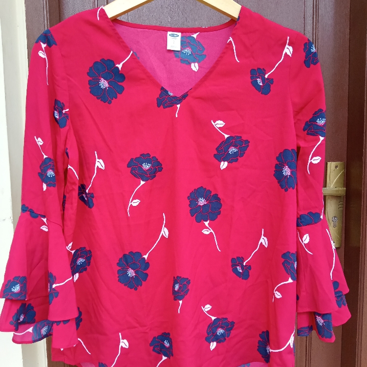 Blouse Old Navy red floral