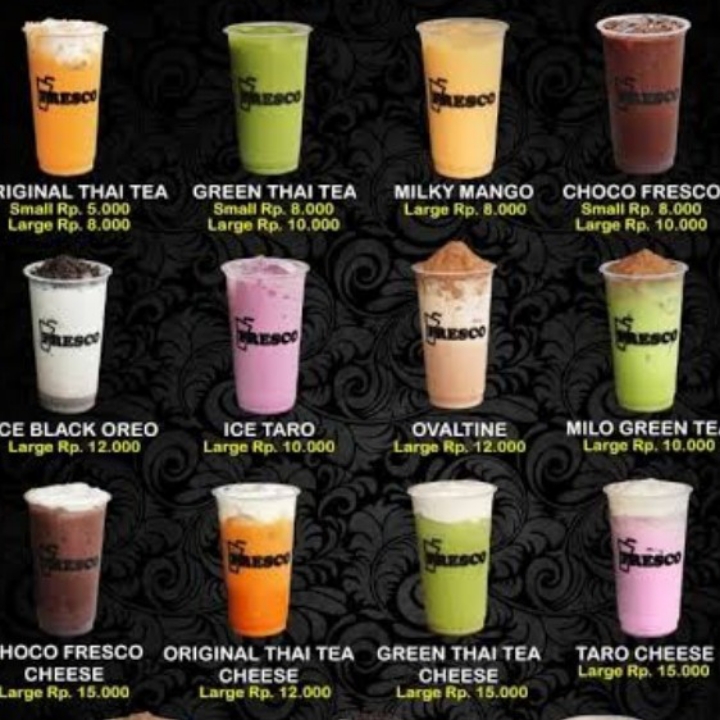 Boba Cheese Green Tea Plus Topping Keju Oreo