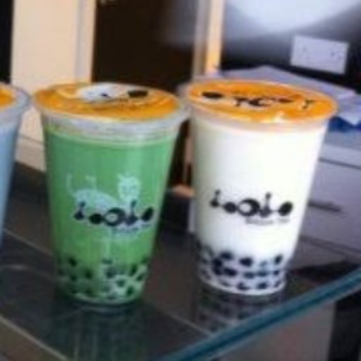 Boba Green Tea Plus Topping Keju Oreo