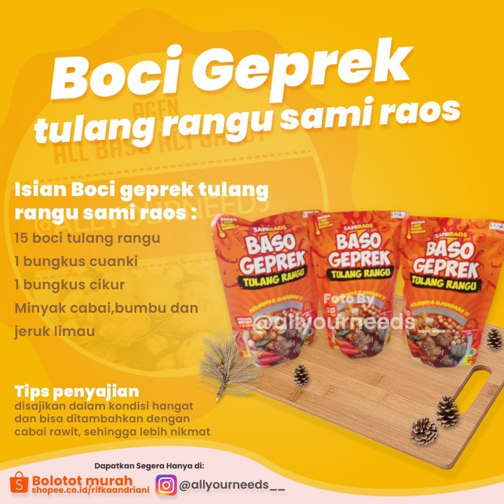 Boci Geprek Tulang Rangu Sami Raos