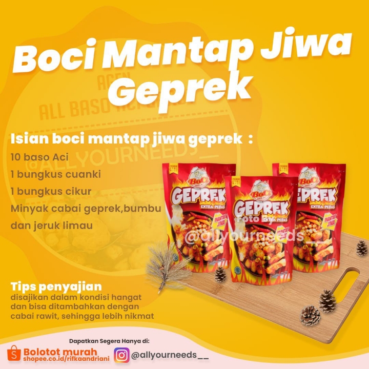 Boci Mantap Jiwa Geprek