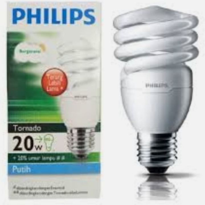 Bola Lampu Philips Spiral 20Watt