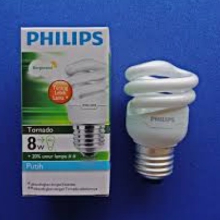 Bola Lampu Philips Ternado 8 Watt