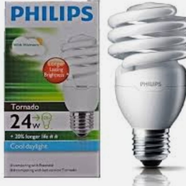 Bola Lampu Philips Tornando Spiral 24W