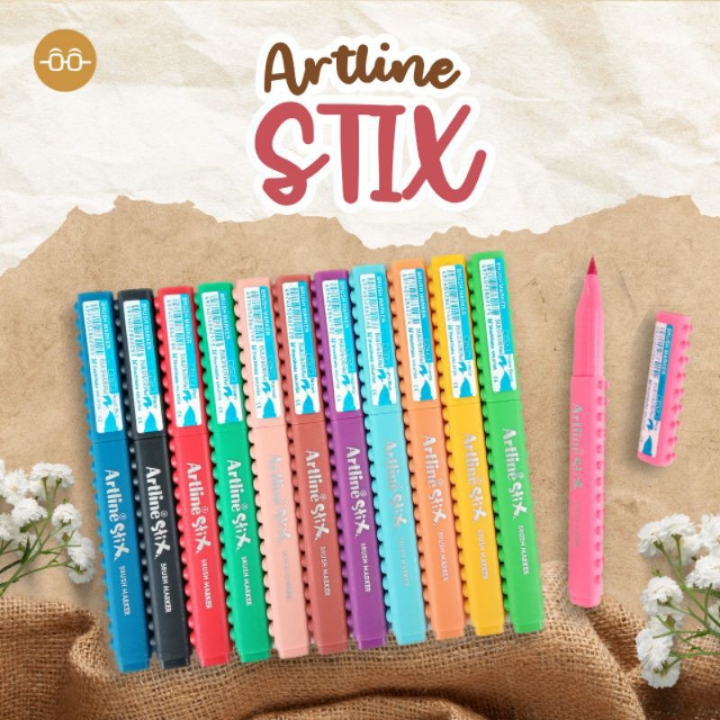 Bolpoin Artline Stix Brush Markers