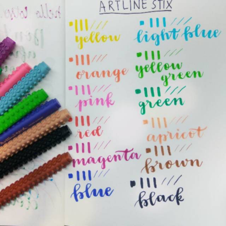 Bolpoin Artline Stix Brush Markers 2