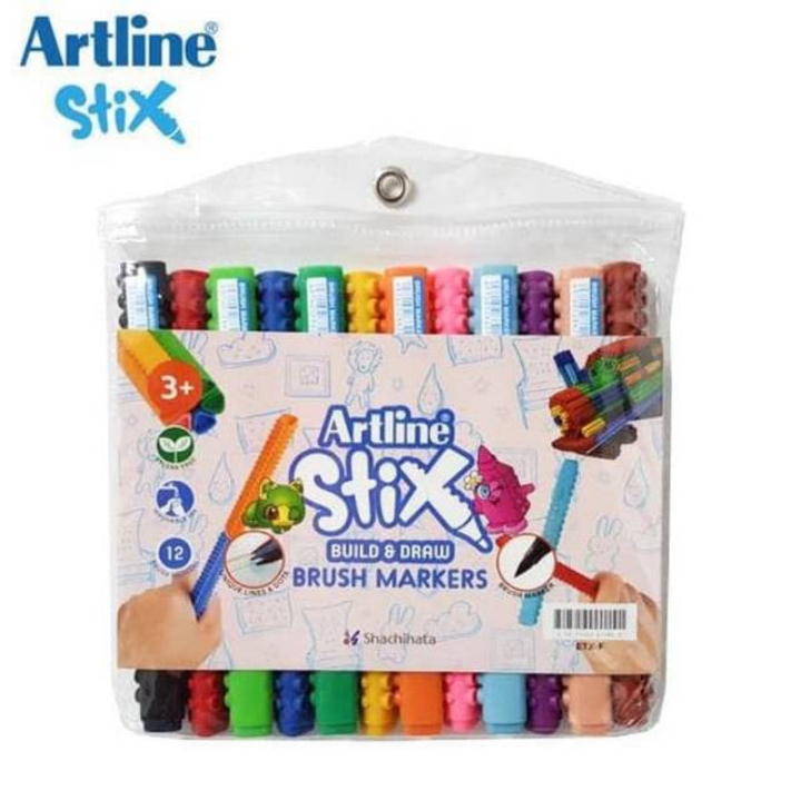 Bolpoin Artline Stix Brush Markers 3