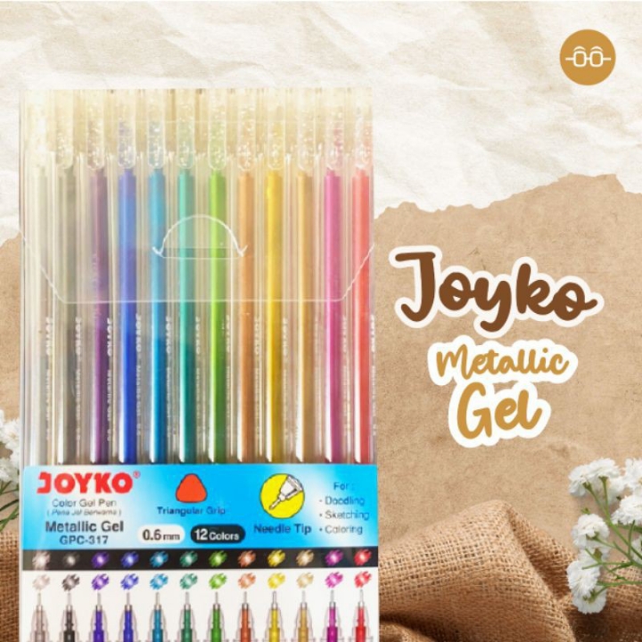 Bolpoin Joyko Metallic gel satuan ecer 