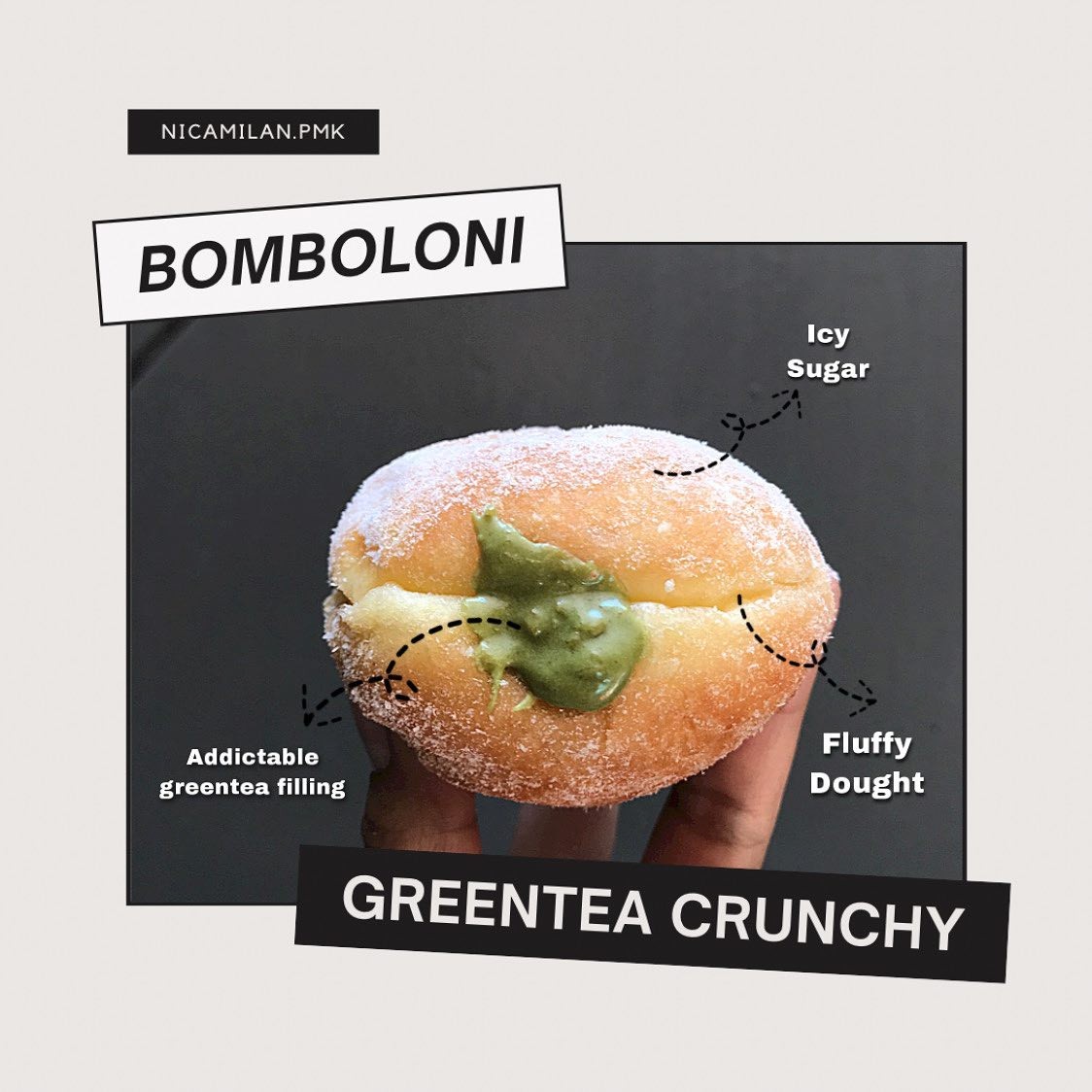 Bombolini Kentang Greentea