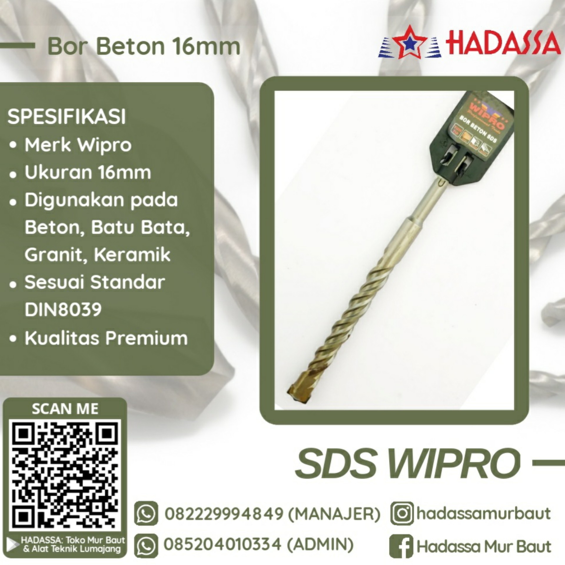 Bor Beton 16mm SDS Wipro