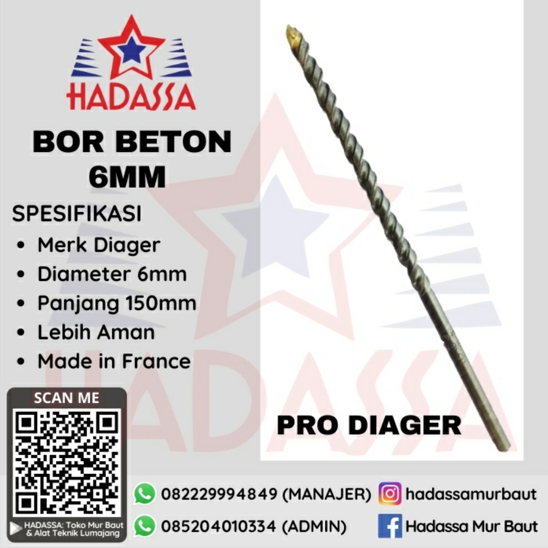 Bor Beton 6mm Pro Diager